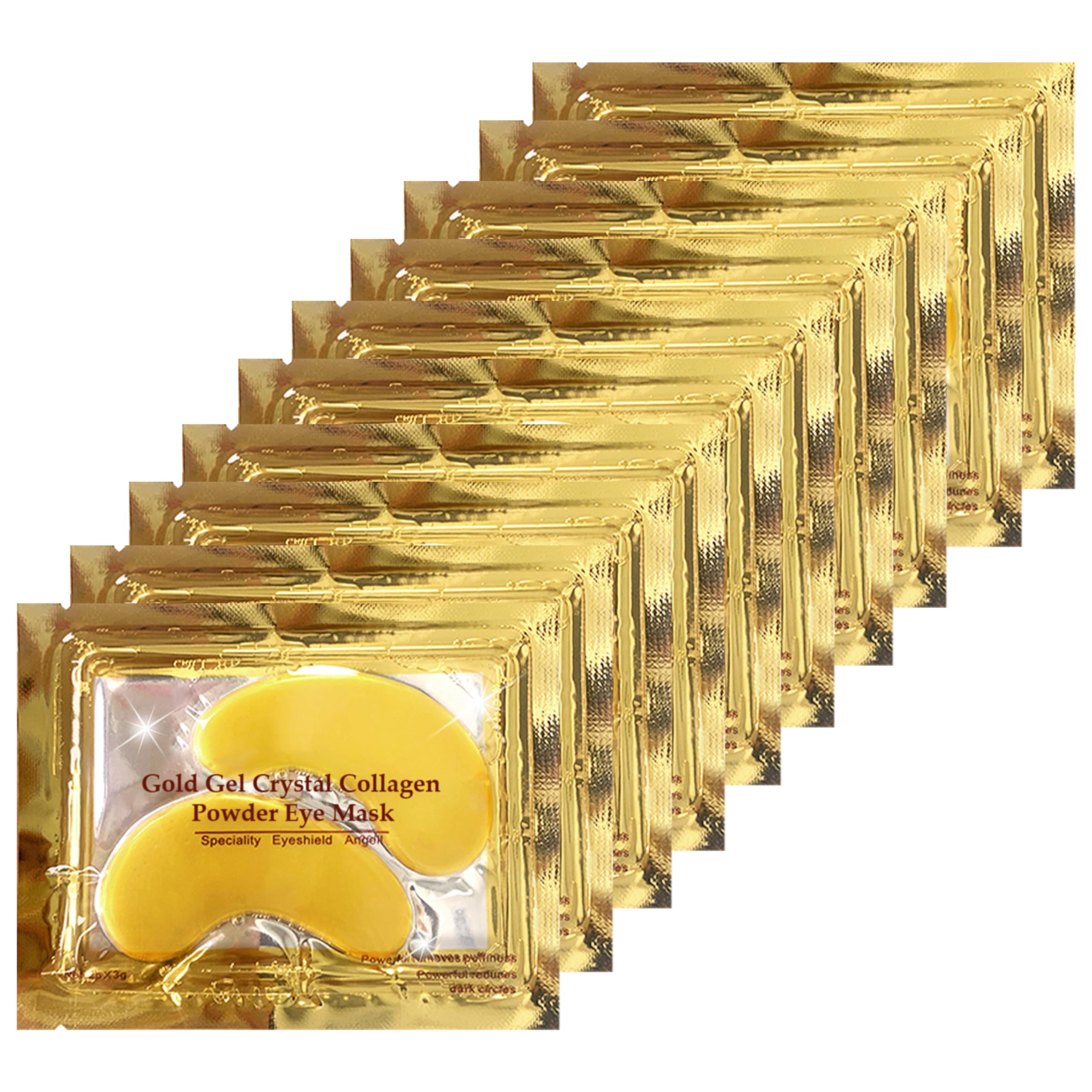 Ruzzut Under Eye Patches - 30 Pairs 24K Gold Moisturizing Under Eye Mask, Anti Aging Collagen Eye Masks Skincare Eye Patches for Puffy Eyes and Dark Circles, Gold