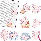 Celavoy Axolotl Magnetic Bookmarks Gifts - 8 Pcs Pink Cute Bookmark for Women Bookworms Students Sea Animals Lovers Gift for Birthday Christmas Funny Page Clips Office Reading Accessories
