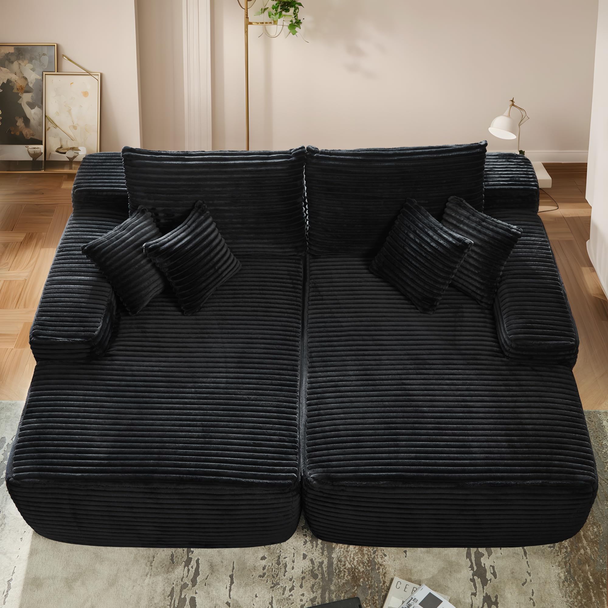 ovios 81" Oversized Sectional Double Lounge Chaise