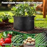 T4U 15 Gallon Grow Bags Pack of 5 Large Fabric Pots Heavy Duty Nonwoven Planters view 3