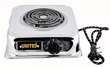 United Aluminum 1250W Wired G Coil Hot Plate Induction Cooktop(Silver)