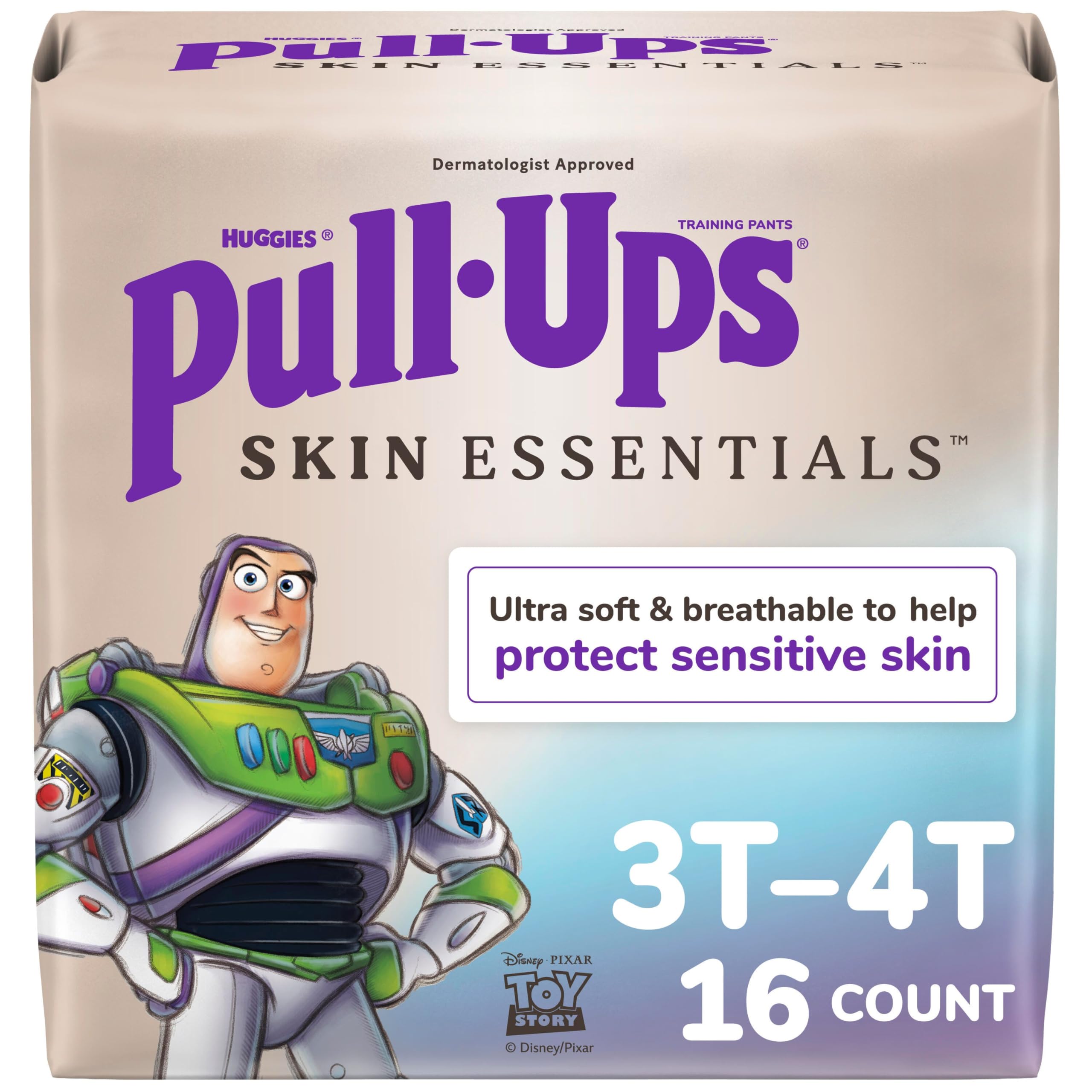 Photo 1 of Pull-Ups Boys' Skin Essentials Potty Training Pants, Training Underwear, 3T-4T (32-40 lbs), 16 Ct