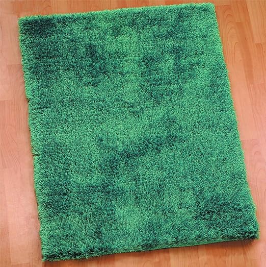 Modern Teal Blue Sparkle Velvet Shaggy Rug Shiny Carpet 160 X 230