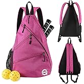 A11N SPORTS Pickleball Bag, Reversible Crossbody Sling Bag/Backpack for Women Men