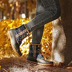 STQ Womens Winter Duck Boots Fashion Side Zipper