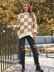 LILLUSORY Women's Oversized Batwing Sweaters 2025