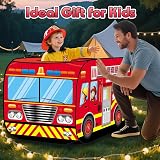 deAO Pop Up Play Tent for Kids Red Foldable Indoor Outdoor view 7
