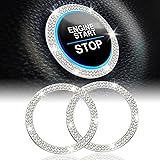 LivTee 2 PCS Crystal Double Rhinestone Car Engine