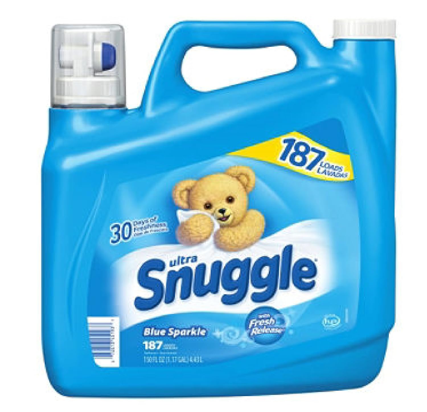 Ultra Snuggle Fabric Softener Blue Sparkle 197 loads 157.6 oz