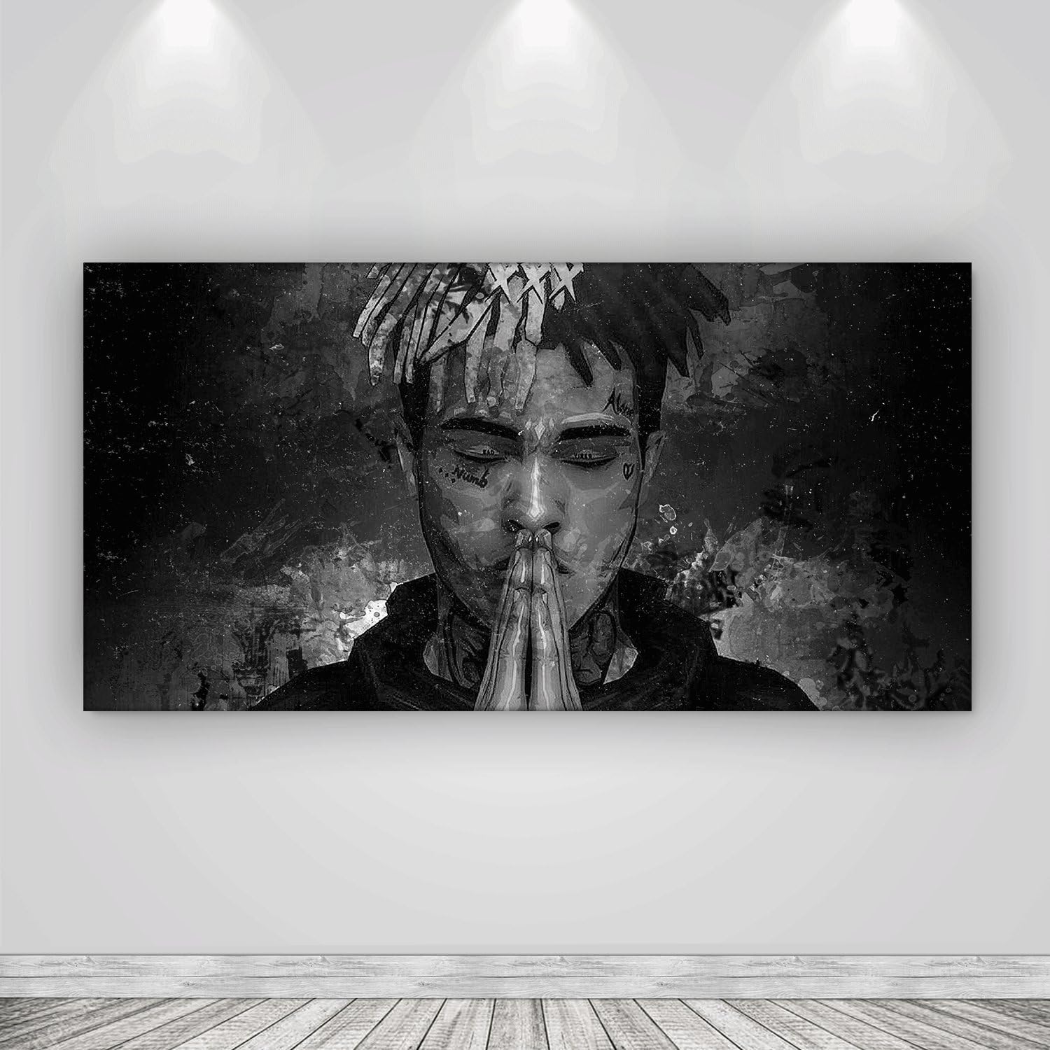 SuccessHuntersPrints Xxxtentacion Canvas Print Wall Decor Xxxtentacion Pop Art Hip Hop Rapper Xxxtentacion Art Wall Decoration (24" x 48")