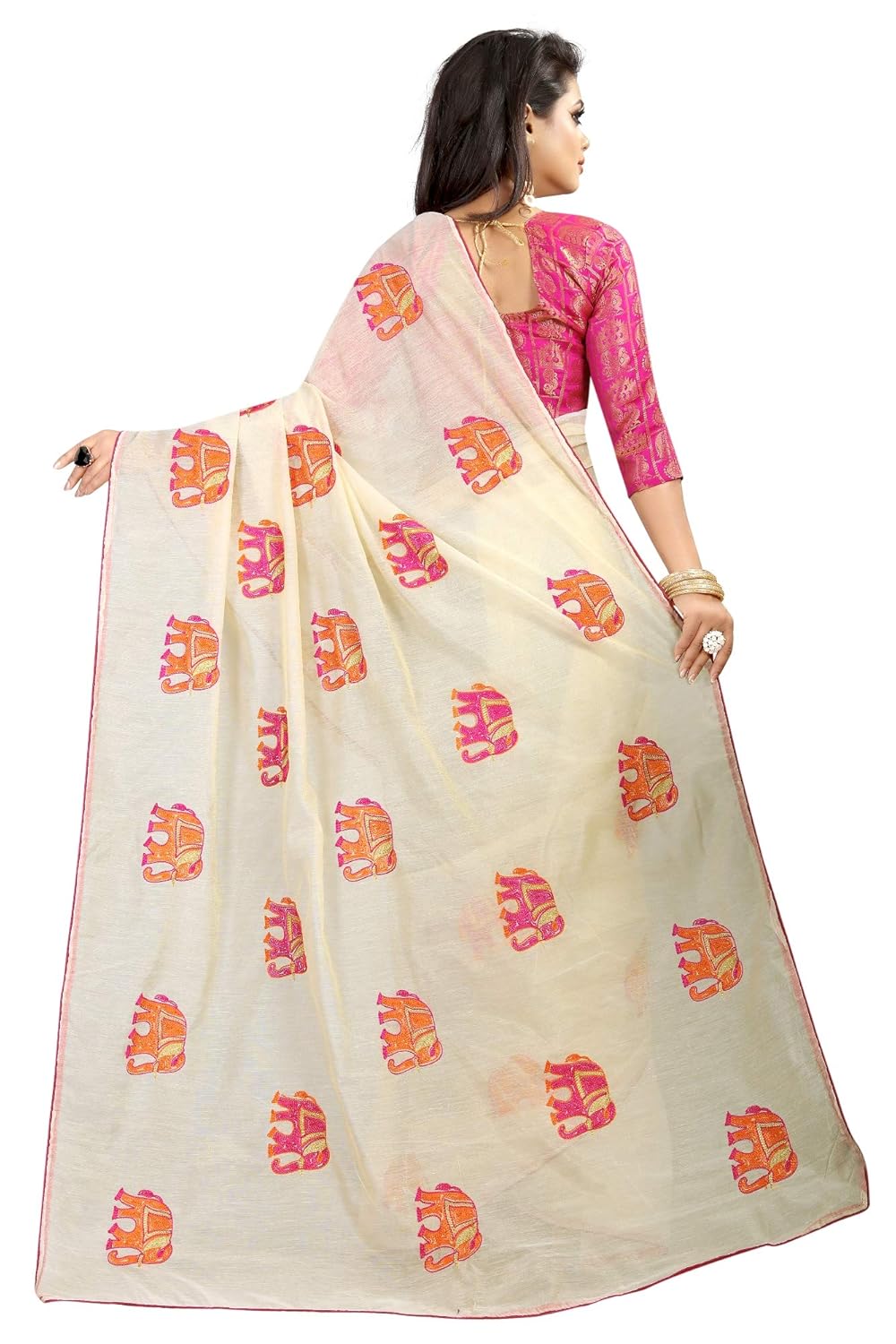online bazaar chanderi women saree (includes blouse piece)