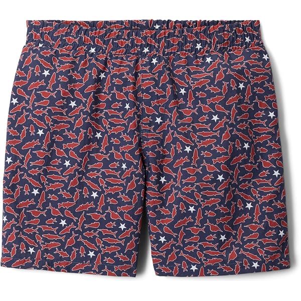 Columbia Men's Super Backcast Water Shorts - UPF 50, Quick-Dry, Swim-Ready With Adjustable Waist - Electric Turquoise Fishing Print, Size Large