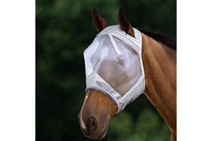 Harrison Howard CareMaster Horse Fly Mask Standard Moonlight Silver Large Full Size