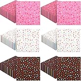MotiMind 300 Pcs Donut Sprinkles Napkins Ice Cream Donut Party Supplies Disposable 2 Ply Paper Napkins Hand for Dessert Birthday Baby Shower Treats Cupcake Party Table Decor Dinner
