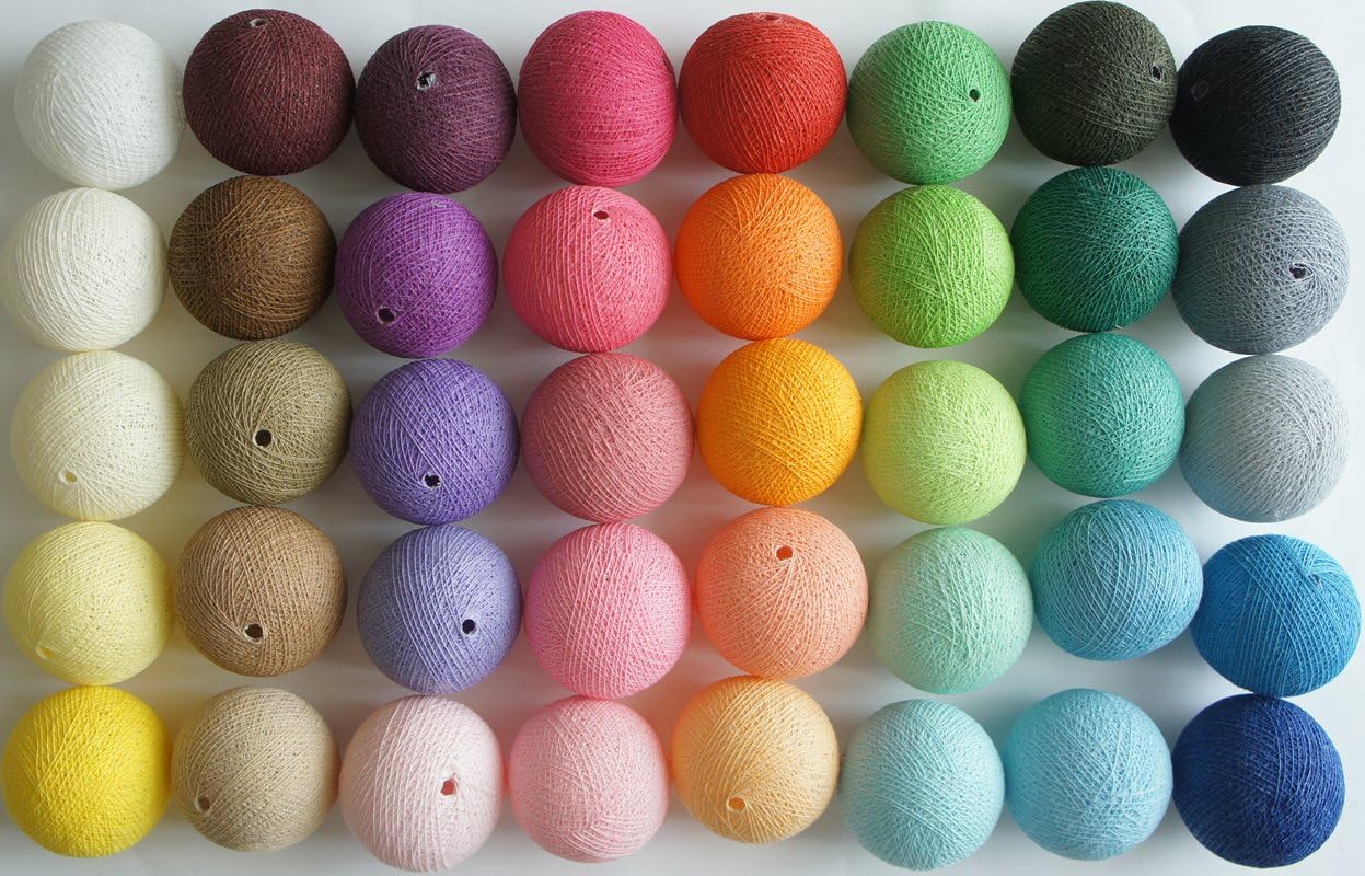 Exotic Elegance Multicolored 40 Cotton Yarn Balls Supplies For