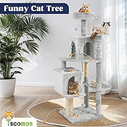 TSCOMON 58.5inch Large Cat Tree Tower Condo for