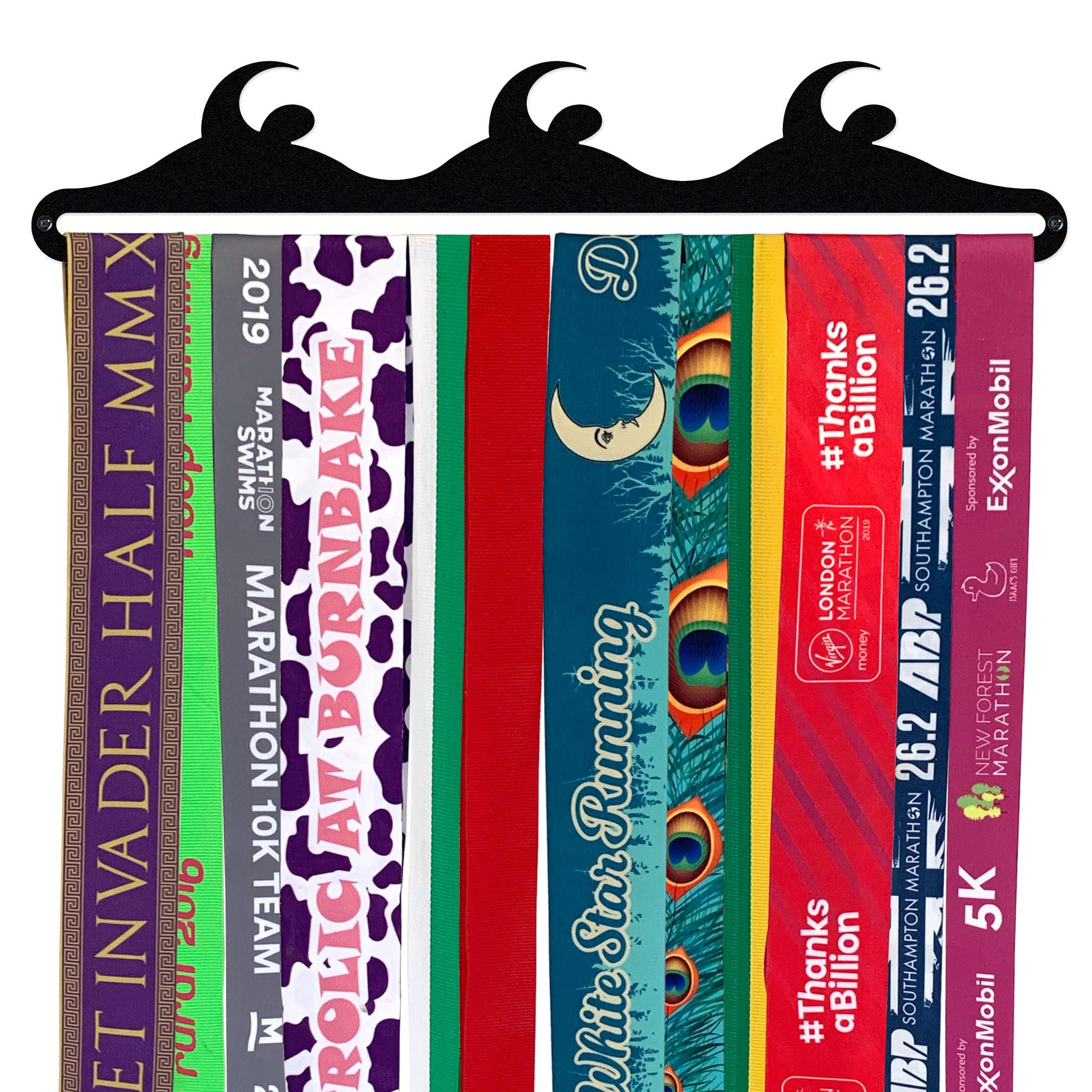 Medal Hanger Display | SWIMMERS | Black Metal | Wall Mounted Swimming Medal Holder | Made in Britain