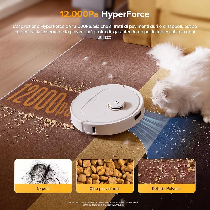 Qrevo S5V Robot Aspirapolvere Lavapavimenti, Mocio Estensibile