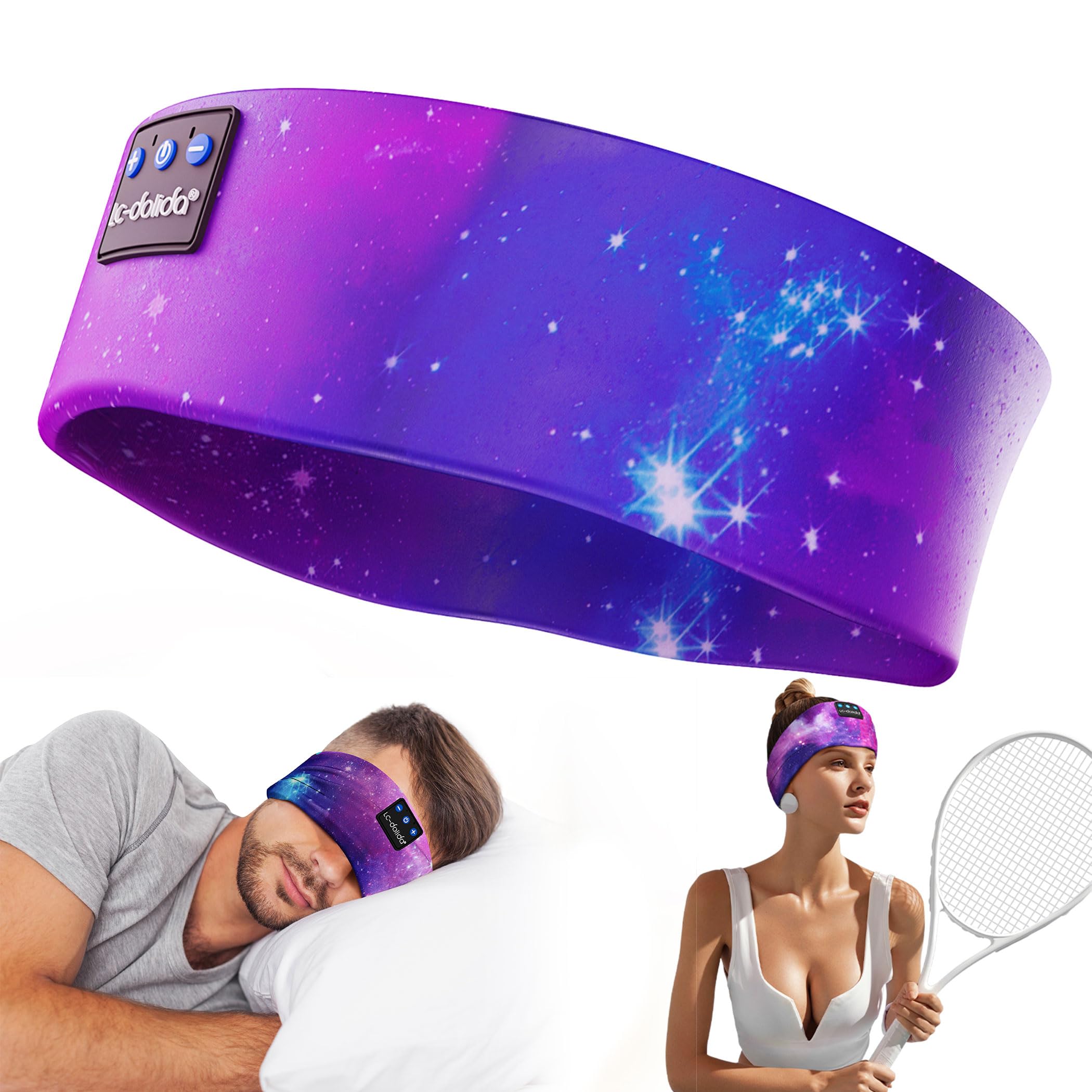 Photo 1 of LC-dolida Headband Headphones Bluetooth 5.2 Headband, Sleep Headphones with Ultra-Thin HD Stereo Speaker, Sleep Headband Earphones Wireless for Workout Yoga Insomnia Running Meditation Gifts