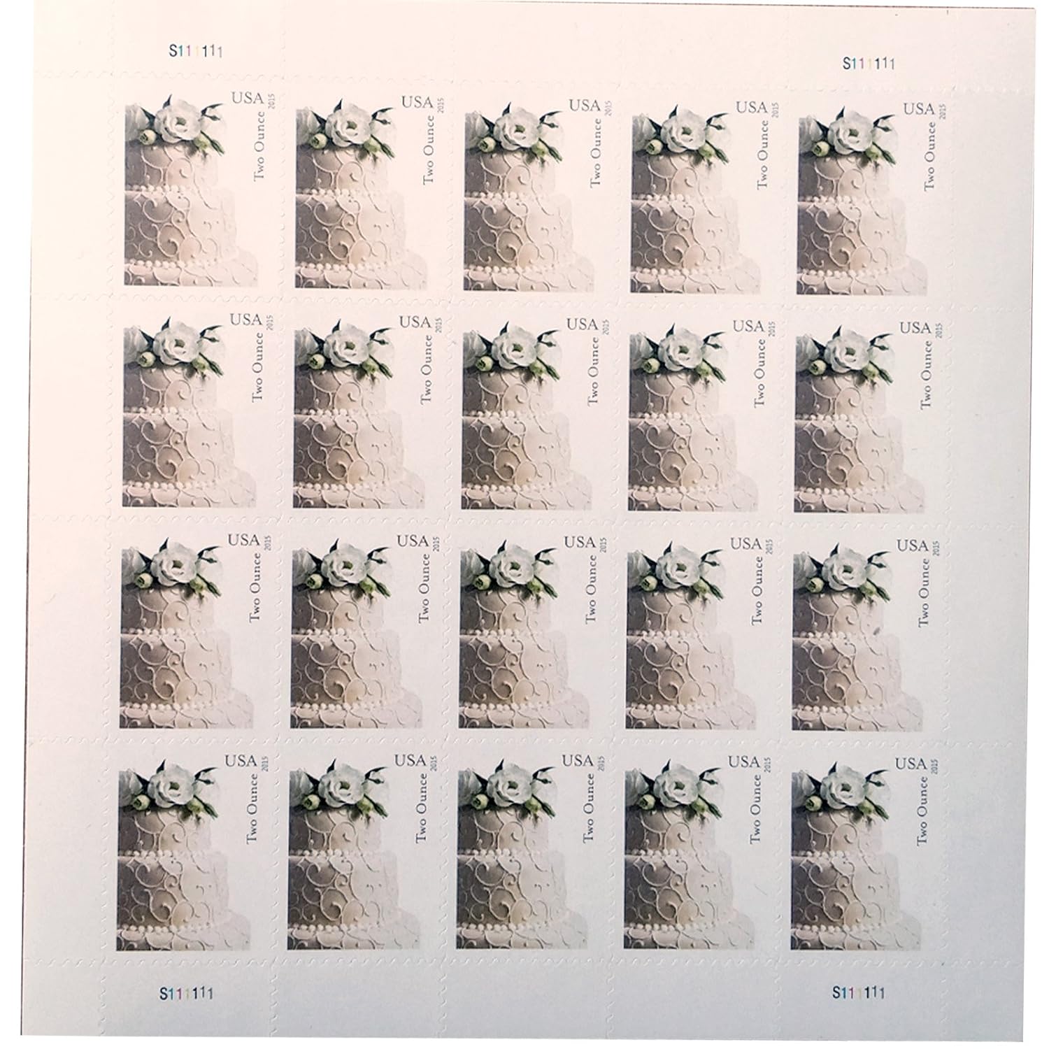 USPS Wedding Cake Two Ounce Forever Stamps Sheet of 20 Toys & Games