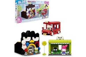 BLDR Hello Kitty and Friends, Badtz-Maru’s Bowling Alley Building Set - Hello Kitty, Keroppi, Badtz-Maru, My Melody, & Chococat Minifigures - 8+, 0132