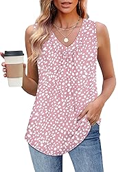 OFEEFAN Womens Summer Tops V Neck Tank for Women