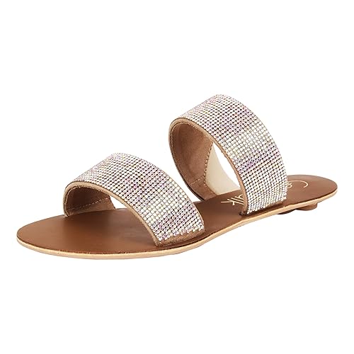 Women's Embellished Double Strap Flats