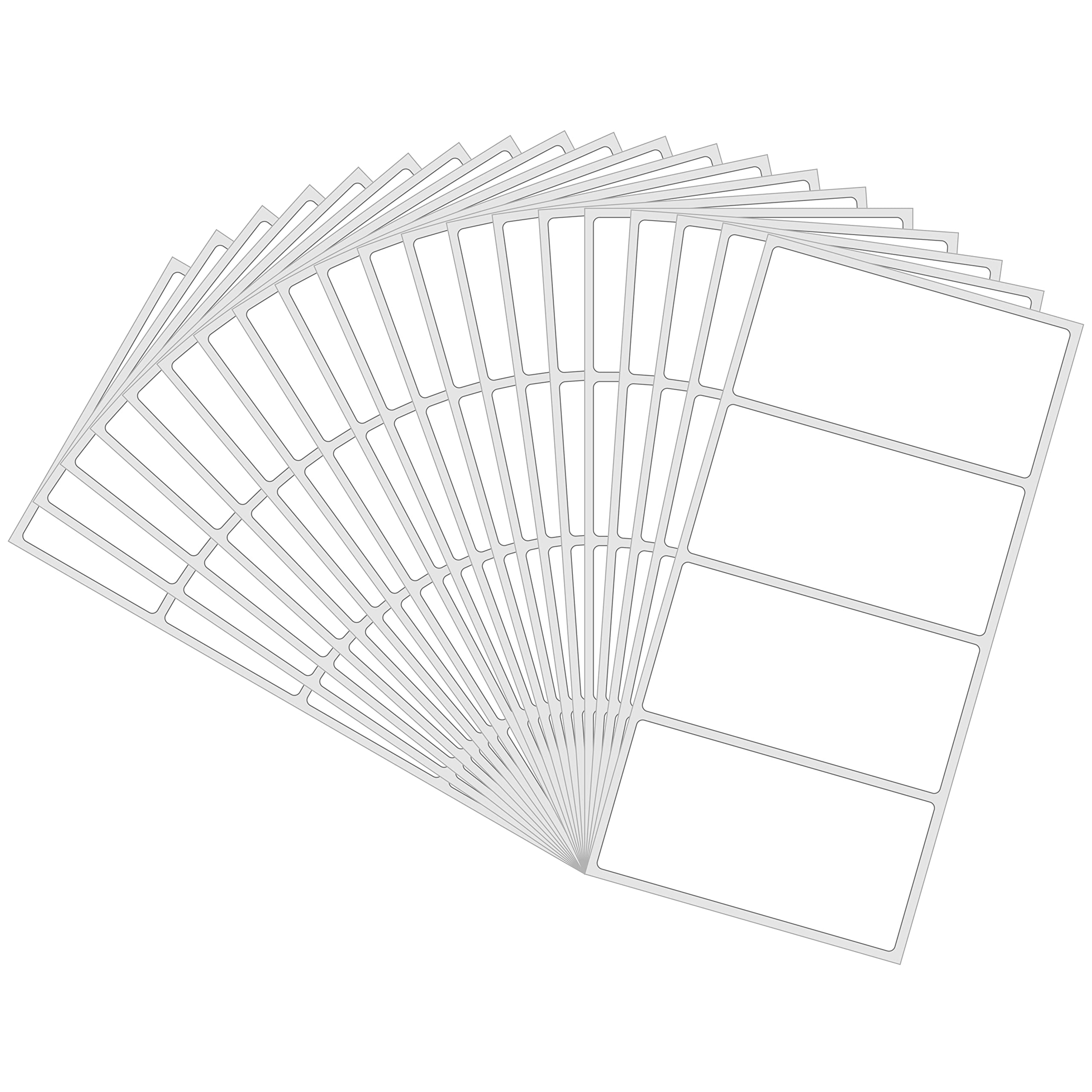 Hylabelest 100x50mm Matte White Sticky Labels Stickers, 20 Sheets, Total 80 Pack Matte Stickers