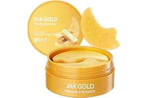 SNP SHINING NATURE PURITY [K Beauty Snp] 24K Gold Firming Eye Patch | 11,900mg of Collagen with 24K Gold | Tightening and Hydrating for All Skin | Under Eye Patches for Dark Circles | Korean Skincare Eye Mask | 60 Patches