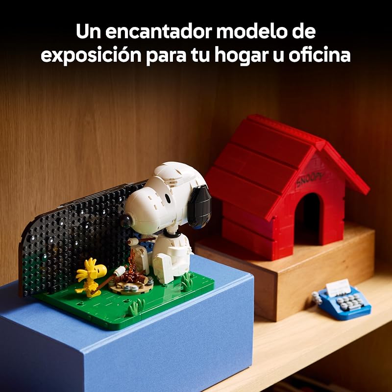 Ideias de Amendoins: Casa do Snoopy - Modelo de Casa para Adultos - Cão Snoopy e Figura de Pássaro Woodstock - Decoração na Prateleira - Presente para Mulheres e Homens Fãs de Banda Desenhada - 21368