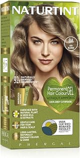 Naturtint 8A Ash Blonde Permanent Hair Colour Gel 60ml + Quinoa Mask