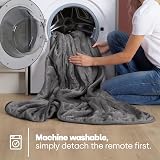LIVIVO Electric Heated Blanket 160x130cm Ultra Soft Fleece 9 Heat Settings view 7