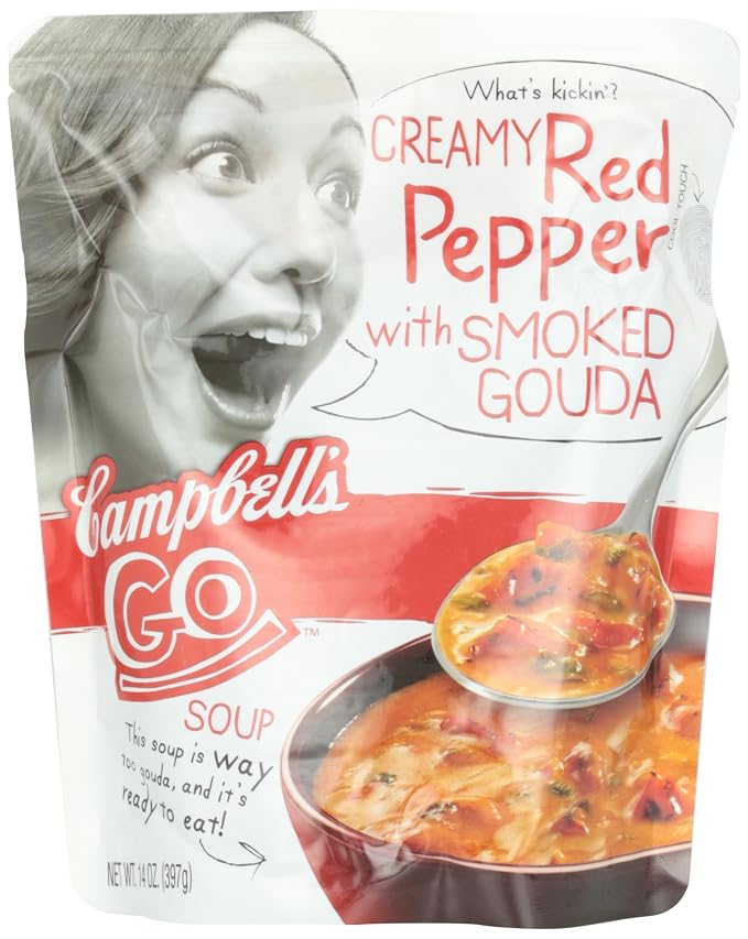 Campbell's go soup creamy Red pepper with smoked gouda (051000199461)