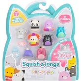 Squish-a-Longs Pack De 14 Mini Squish De 2.5 Cm Con Accesorios, Anillo Y Guía De Coleccionista