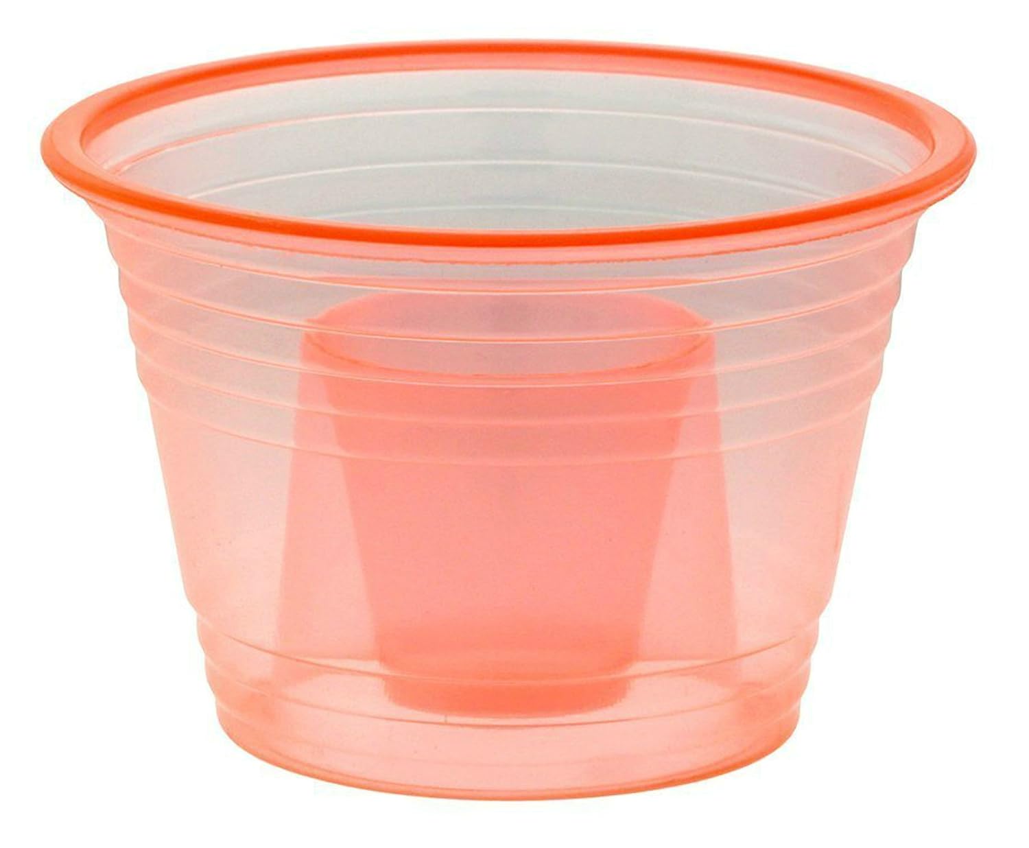 Zappy 50 Neon Orange Jager Bomb Cups Disposable Plastic