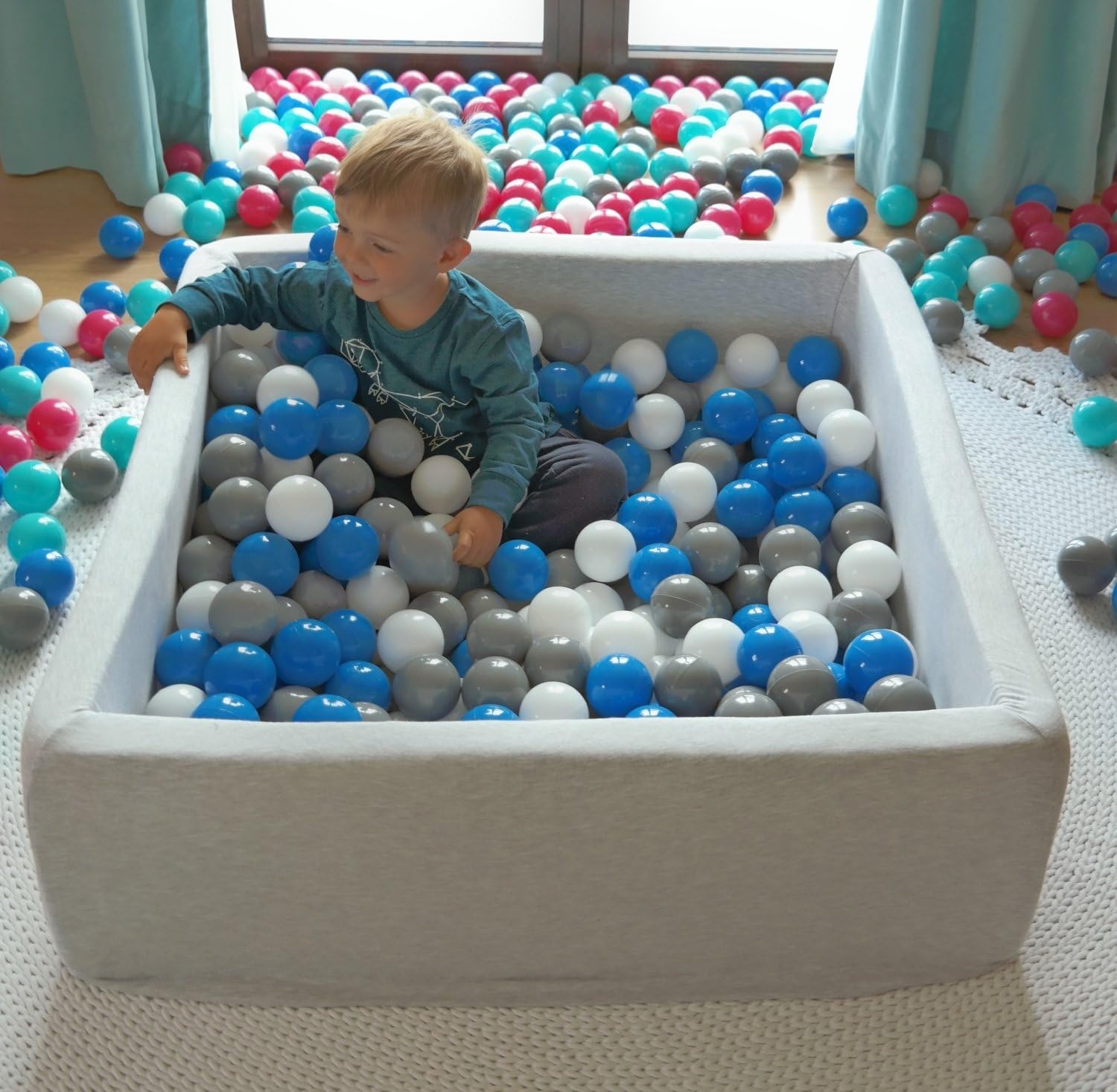 Super Saturday Soft Jersey Baby Kids Children Ball Pit With 150 Balls