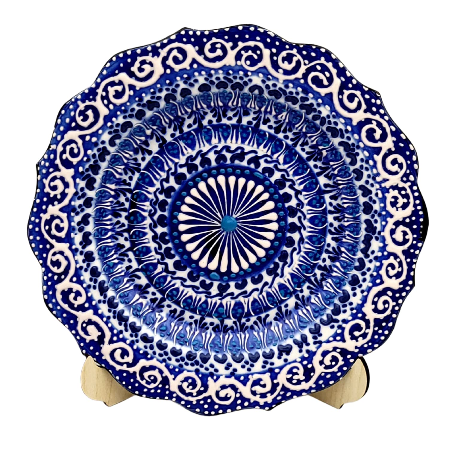 Ayennur Turkish Decorative Plate Handmade Ceramic Ornament for Home&Office Wall Decor