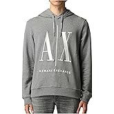 Armani Exchange mens Icon Project Embroidered Logo Hooded Sweatshirt