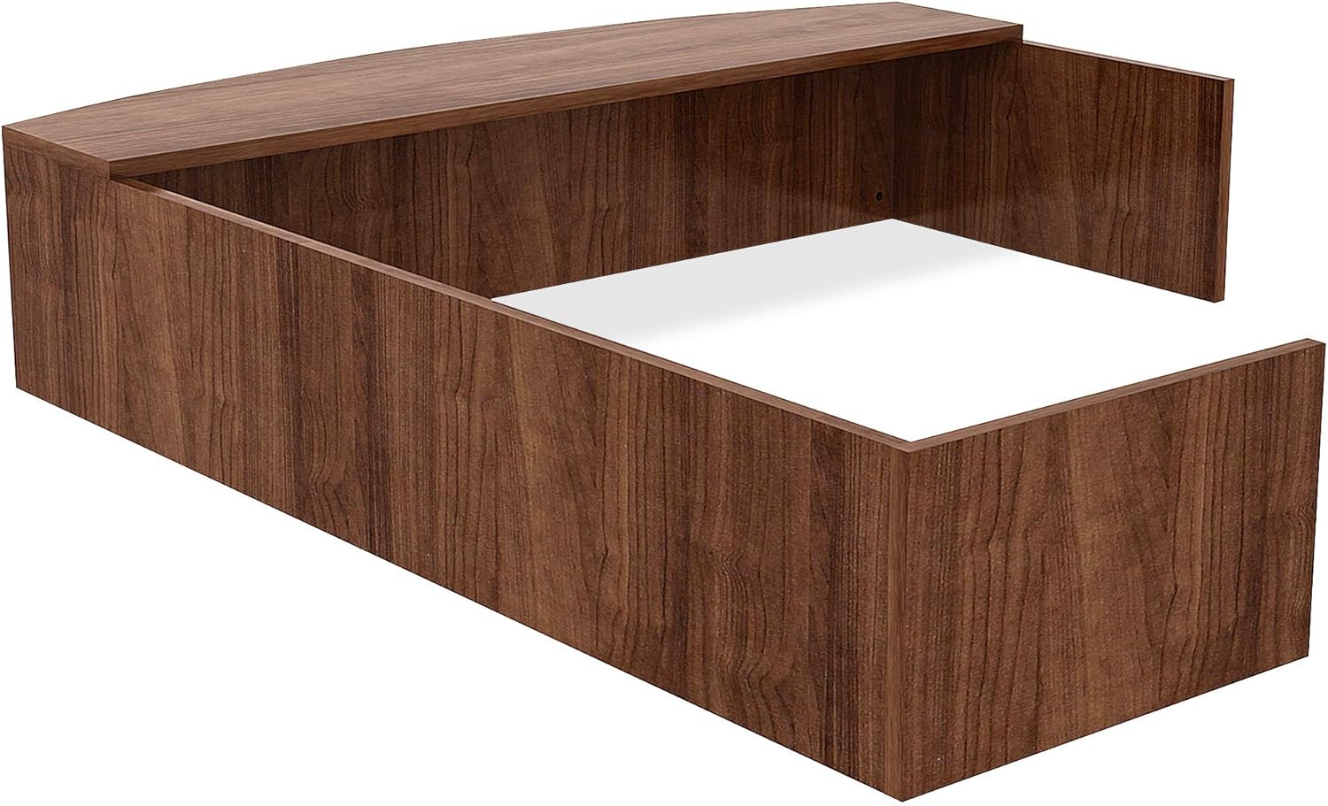 Lorell Essentials Reception Desk, Walnut Laminate: Furniture & Decor
