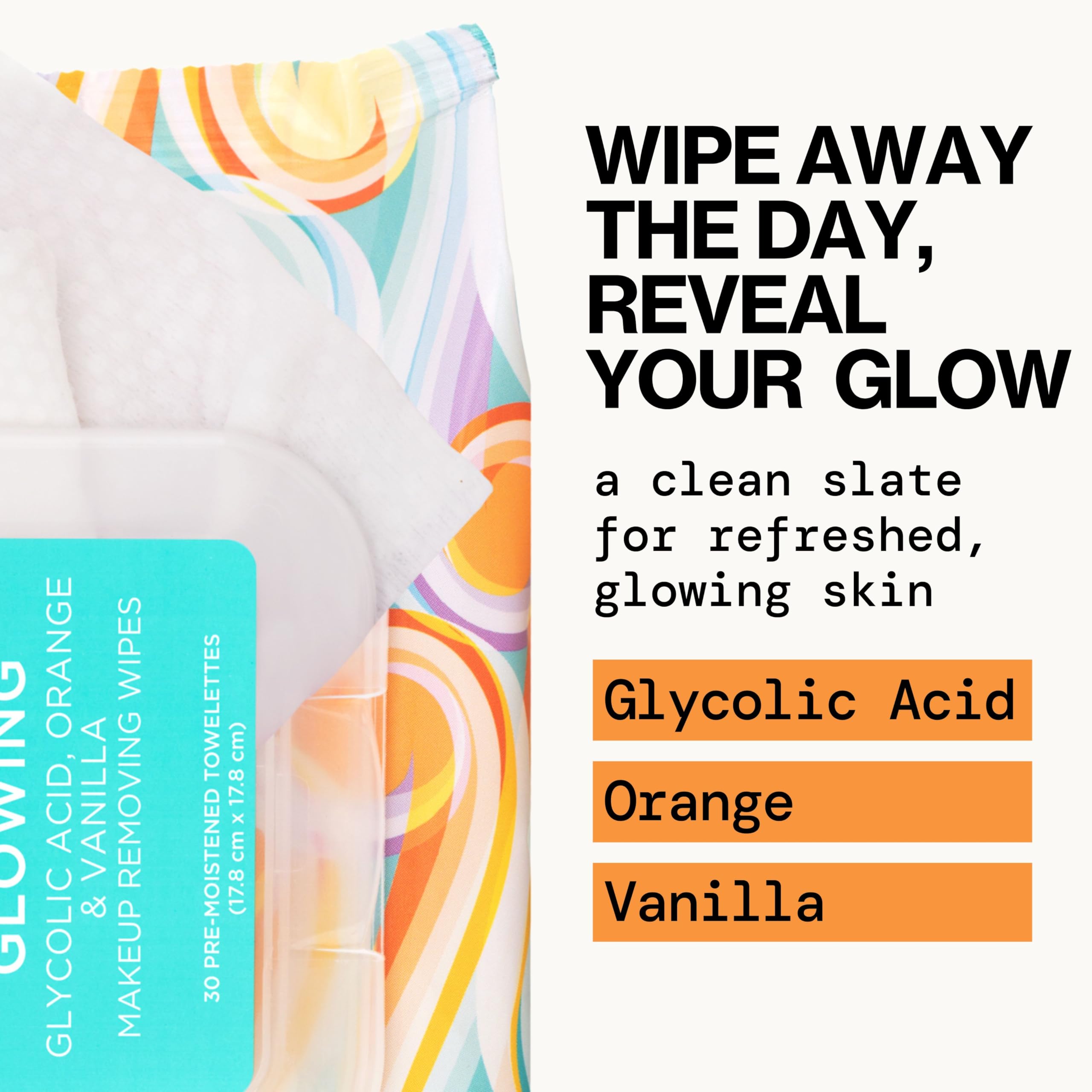 Pacifica Makeup Remover Face Wipes - Daily Facial Cleansing & Exfoliating Towelettes - Biodegradable - Organic - w/ Gycolic Acid - Clean Beauty Vegan & Cruelty-Free Dermatologist Tested 30 Count