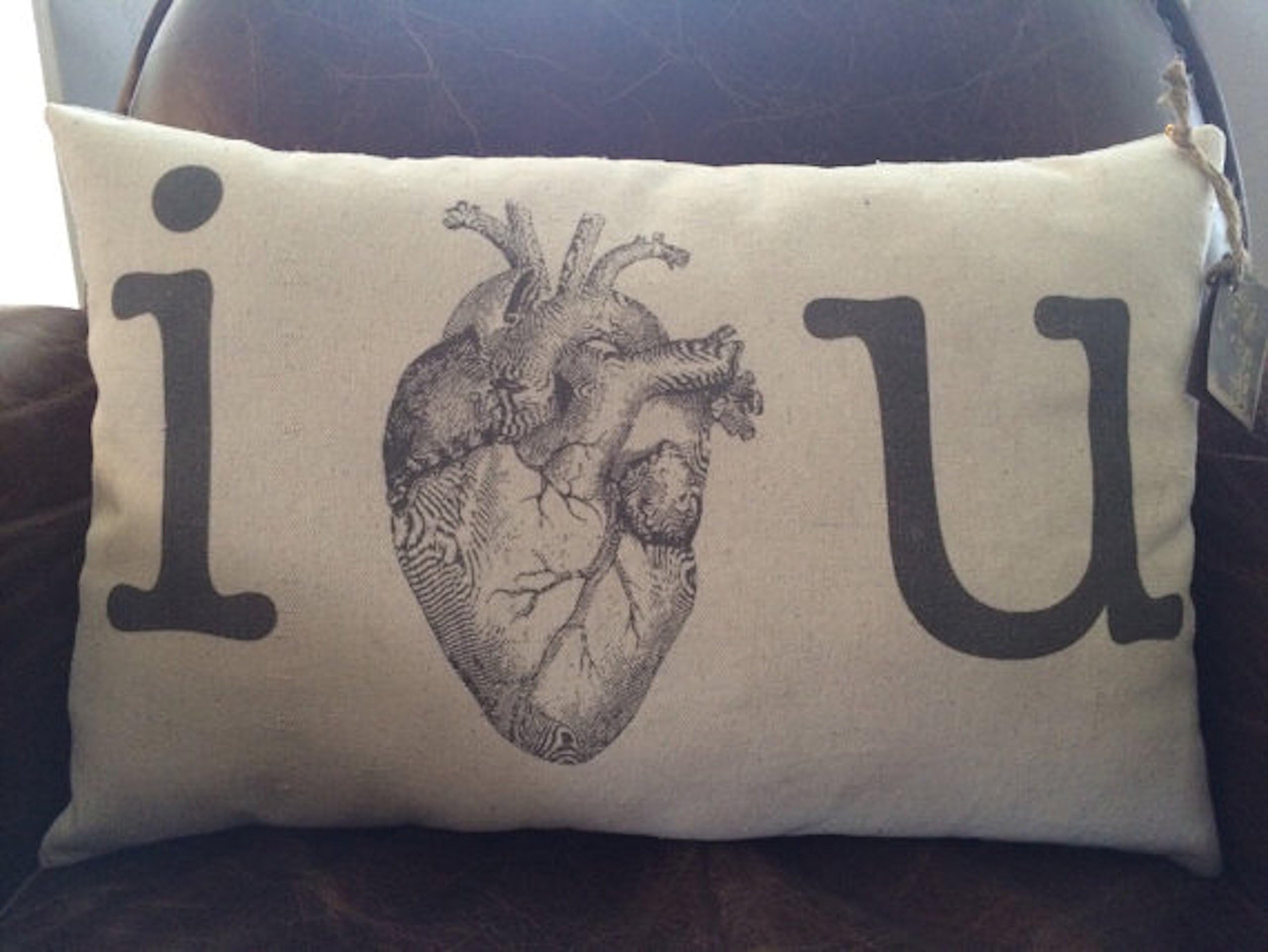 "I (Anatomical Heart) U" Pillow