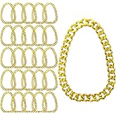 LECEHIVO 26 Pcs Big Chain Bulk 32 Inches Faux Chunky Chain for Punk Rapper 80s 90s Punk Style Halloween Costume