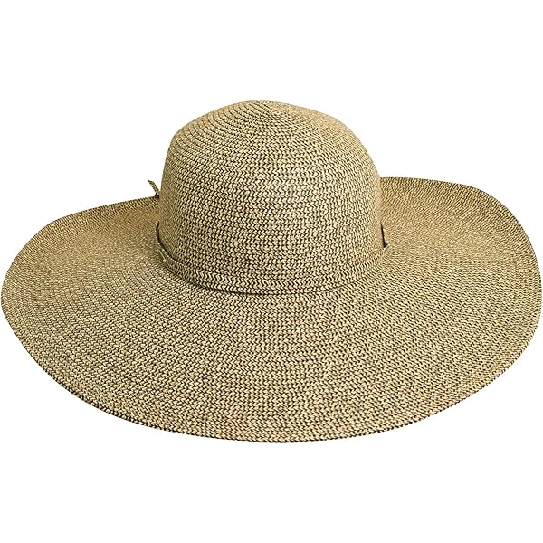 Women's Paper Braid Large Brim Gambler Style Dressy Sun Hat