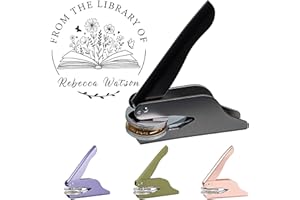 Book Embosser Personalized, Custom Book Embosser Stamp with Own Logo, Ex Libris, Personal Self Inking Stamp, Perfect for Libr