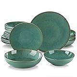 vancasso Karst 16 Pieces Dinnerware Set, Round Dish