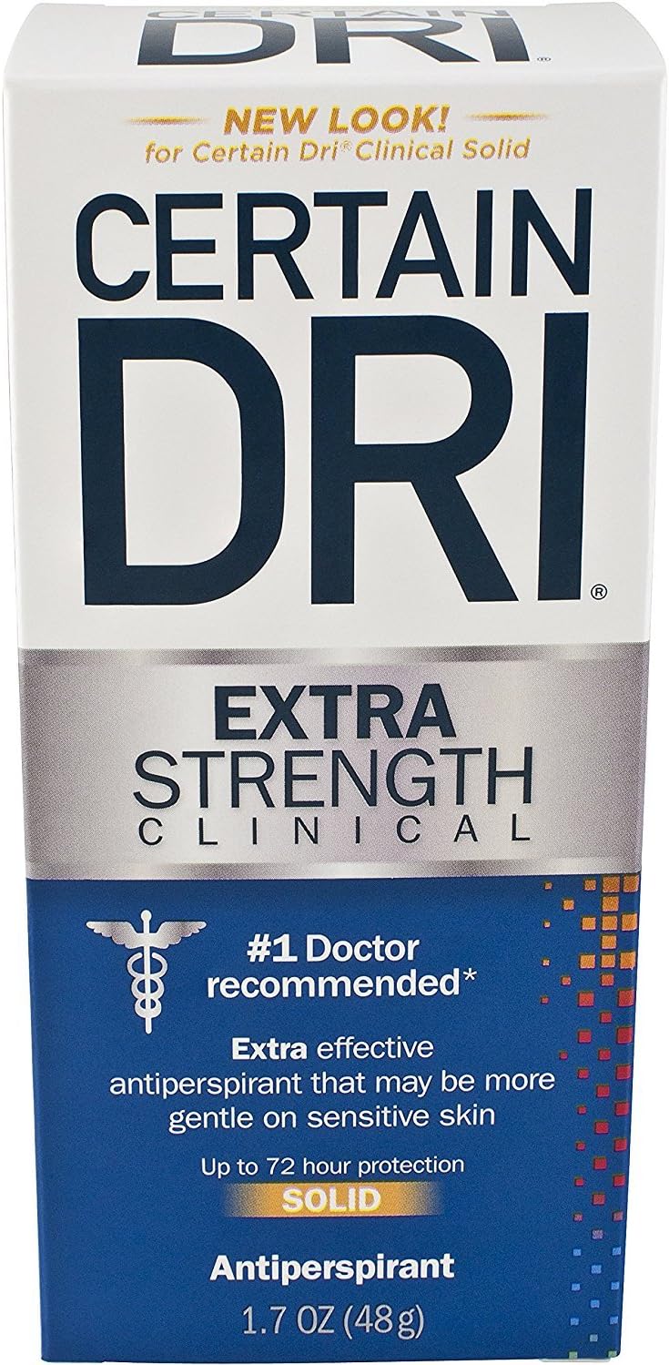 Certain Dri Antiperspirant Solid for Excessive Perspiration-1.7 Oz (Pack of 3): Health & Personal Care