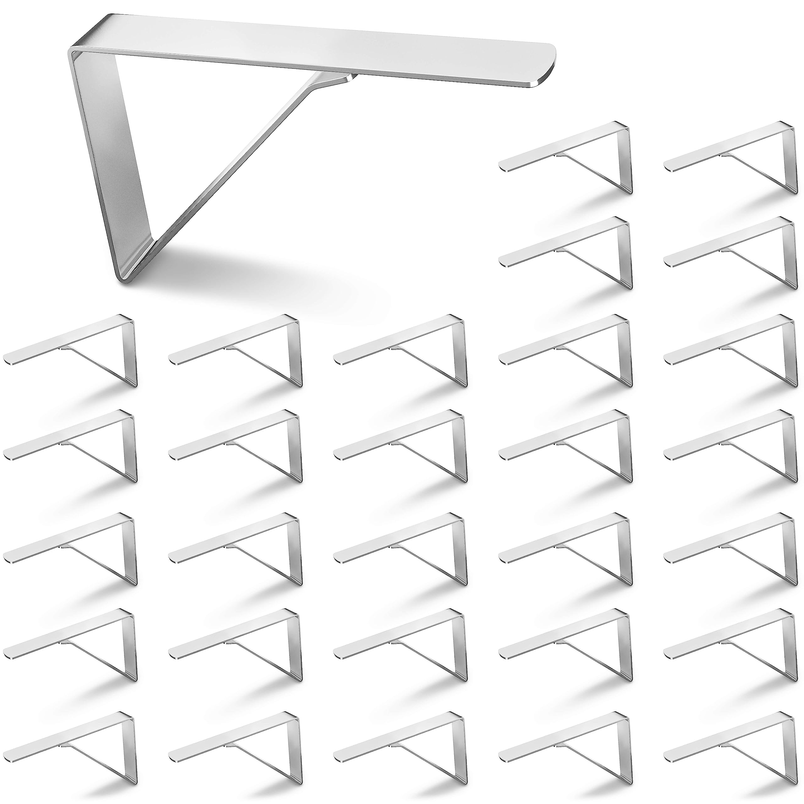 Balinco Tablecloth Clips Set of 30 Made of Stainless Steel, High Quality, Robust, Rustproof - Tablecloth Holder, Table Clamps, Table Cloth Clips