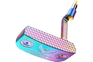 WOSOFE Golf Club Putter Men's Right Hand with Black Red HeadCovers PU Grip CNC Steel Mallet Professional