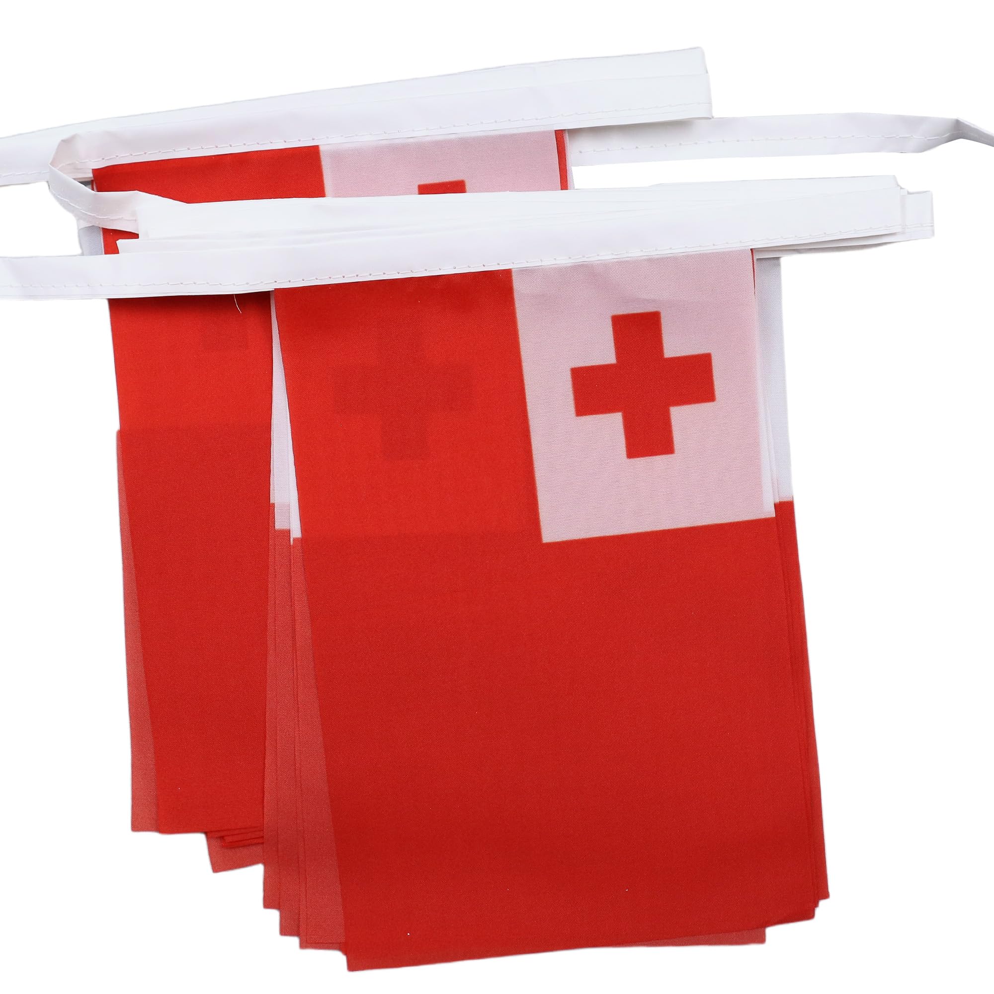 AZ FLAG Tonga Bunting Flag, 20 Ft Garland with 20 Small Tongan Flags 8'' x 6'', 100% Polyester String Pennant, 6 meters — image 1