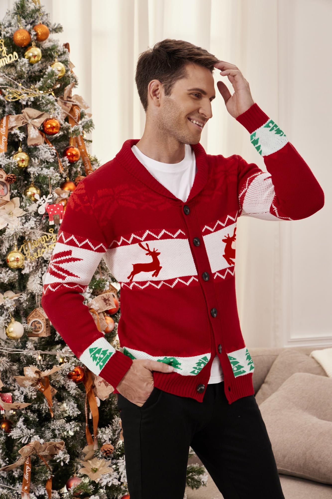 COOFANDY Ugly Christmas Sweater